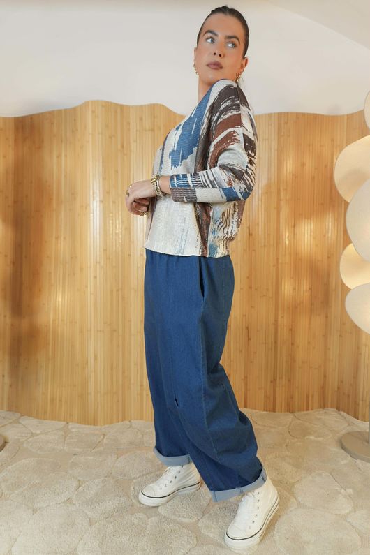 Raven Relaxed Knit Top Expressionist White